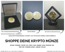 Bitcoin Litecoin Shiba Inu Dogecoin Xrp Or Argent Krypto Pièce de Monnaie Cadeau