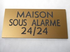 plaque, panneau MAISON SOUS ALARME 24/24 signalétique