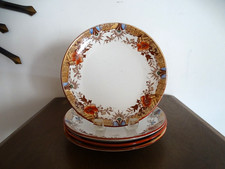 4 soucoupes faience Sarreguemines opaque et digoin decor japonisant KYOTO Ø 15,5