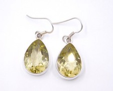 10 GM 925 Argent Sterling Naturel Citron Quartz Coupe Pierre Précieuse D Taille