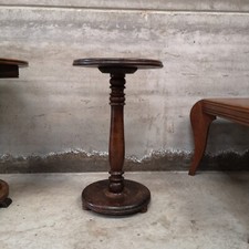 gueridon sellette acajou de