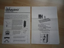 lot Catalogues vintages KEF et DYNAUDIO, kits et haut-parleurs