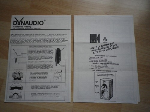 Lot catalogues vintages kef - lot,
