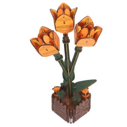Wooden flowerpot puzzle - ,