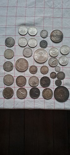 Lot monnaie argent pièces - argent,
