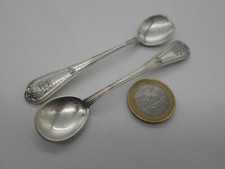 PAIRE DE PELLE À SEL St LOUIS XV Modèle FLEURON MÉTAL ARGENTE ORFEVRE CHRISTOFLE