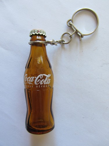 Porte clef verre coca - verre, cola"