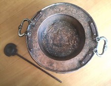 Ancien Brasero XVIII° ou XIX° cuivre rouge et bronze