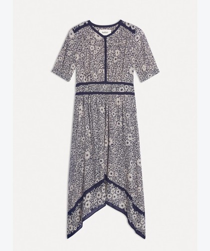 Robe midi noir blanc - midi, noir/blanc