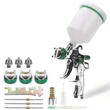 Pistolet A Peinture Pro à Air Comprimé HVLP avec 3 Buses 600 ml Carrosserie Auto