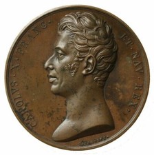 CHARLES X Médaille Avènement au trône. 16-9-1824