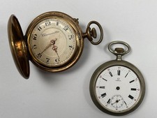 Lot de 2 montres Gousset anciennes à réparer ou pour pièces dont OMEGA