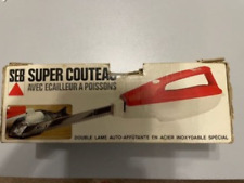 SUPER COUTEAU ELECTRIQUE SEB AVEC FONCTION ECAILLEUR A POISSONS TBE