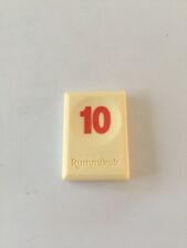 Tuile chiffre 10 dix rouge