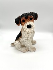 Chiot Airedale-Terrier Fox Castagna  Figurine Résine Collec. Vintage 1988 23cm