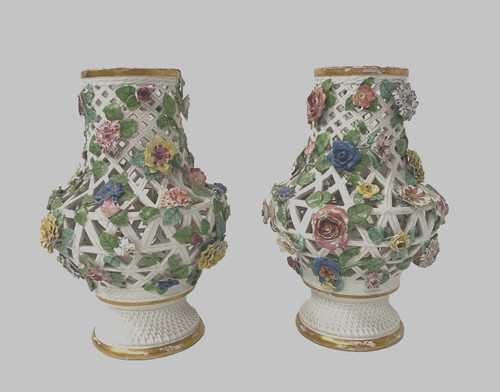 Paire vases balustre - paire,