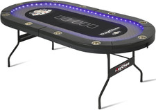 LED Poker Table, 84" 10 Player