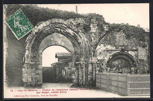 Cpa ivry bataille portail - ivry-la-bataille,,