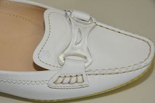 Neuf Tod's Mocassin Mocassins Cuir Blanc Tods Conduite Chaussures 38