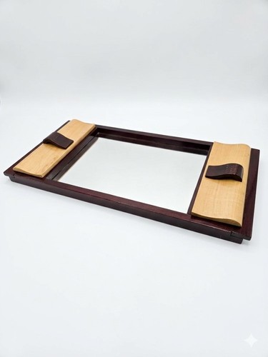 Plateau service miroir art - plateau,
