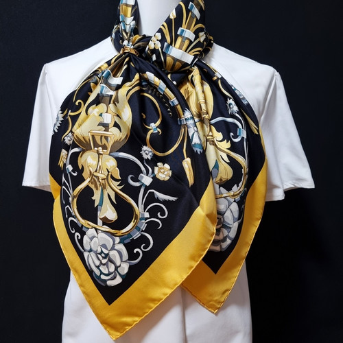 Rare vintage foulard soie - foulard,