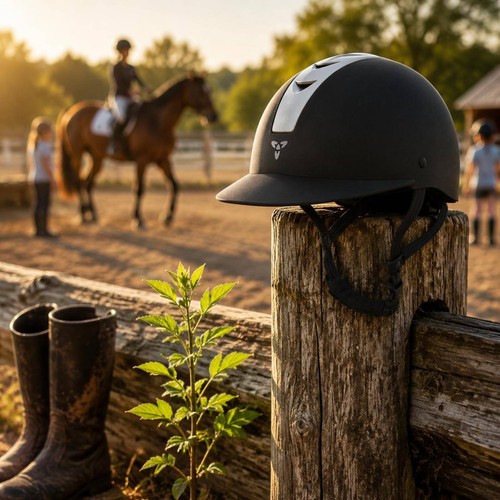 Casque cavalier ventilé - casque,