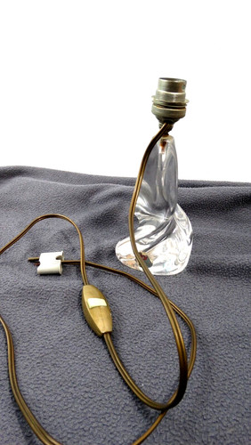 Pied lampe torsadé - lampe, cristal