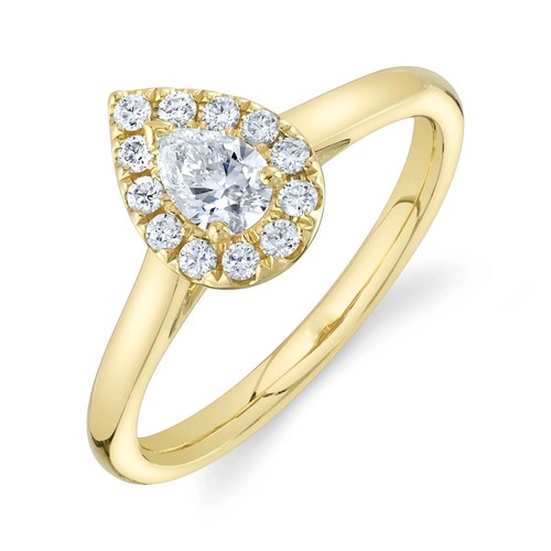 14k jaune poire coupe - poire,