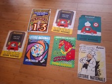 LOT DE  7 AFFICHES LOTERIE NATIONALE