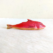 Vintage Rare Rouge Couleur Poisson Celluloïd Bébé Jouet Japon Collection Vieux
