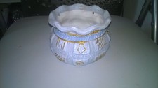Vase bleu et gris à suspendre