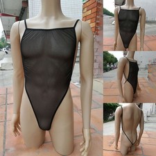 Body string homme sophistiqué en matière légère élégante voir à travers