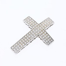 Pendentif croix diamants 1,00