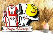 Plaque émaillée XL Esso Happy Motoring