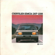 Catalogue prospekt brochure Chrysler Simca 1307 / 1308 1978 NL
