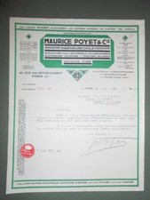 ancien facture maurice poyet