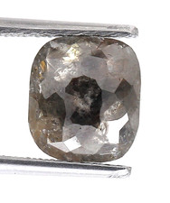 1,82 Cts 9 Mm Diamant Naturel Gris Oval En Taille Rose