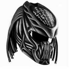 NOUVEAU CASQUE PREDATOR DESIGN STYLE ALIEN PERSONNALISÉ (CERTIFIÉ DOT & ECE)