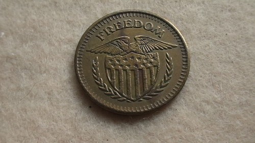 Bronze copper freedom token - freedom,