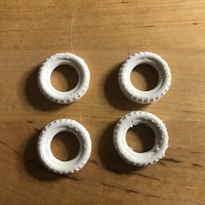 4 Pneus blanc pour voiture de Course Louis Roussy LR Pneu Tires