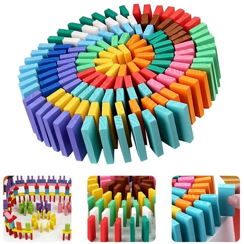 120pcs colorful wooden domino - 120pcs,