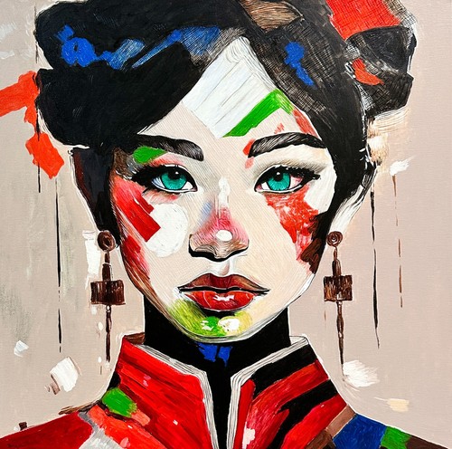 Tableau peinture huile - peinture, à