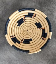 PANIER / Bol ARTISANAL Tressage Main Fibre Naturelle Art Africain - 30 Cm