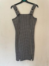 robe vichy moulante noir et