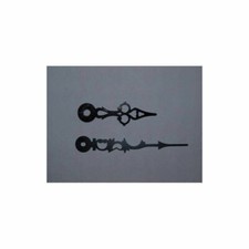  Aiguilles sinueuses noires pour pendules quartz longueur 63 mm