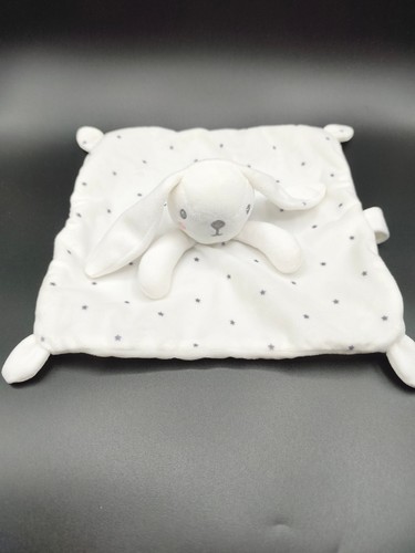 Doudou lapin plat blanc - lapin,