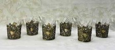 BACCARAT STERLING CORDIAL GLASSES VERRES GOBELET A LIQUEUR CRISTAL ARGENT MASSIF