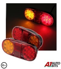 12v 14 LED Feux Arrière Lampe Paire 5 Fonction Caravane Remorque Camion UK