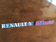 R5. Super 5  GT Turbo phase 1 et 2. Monogramme  arrière Noir