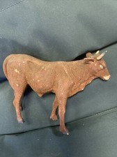 ANCIEN SANTON DE CRECHE DEVINEAU Bœuf  FLOQUÉ HAUTEUR 12,5 Cm (5)